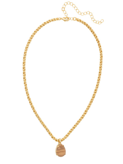 Eileen Pendant Necklace - NFF10BGDS - <p>The Eileen Pendant Necklace features a single pear cut candy gem on an adjustable rope chain, secured by a lobster claw clasp. From Sorrelli's Desert Sun collection in our Bright Gold-tone finish.</p>