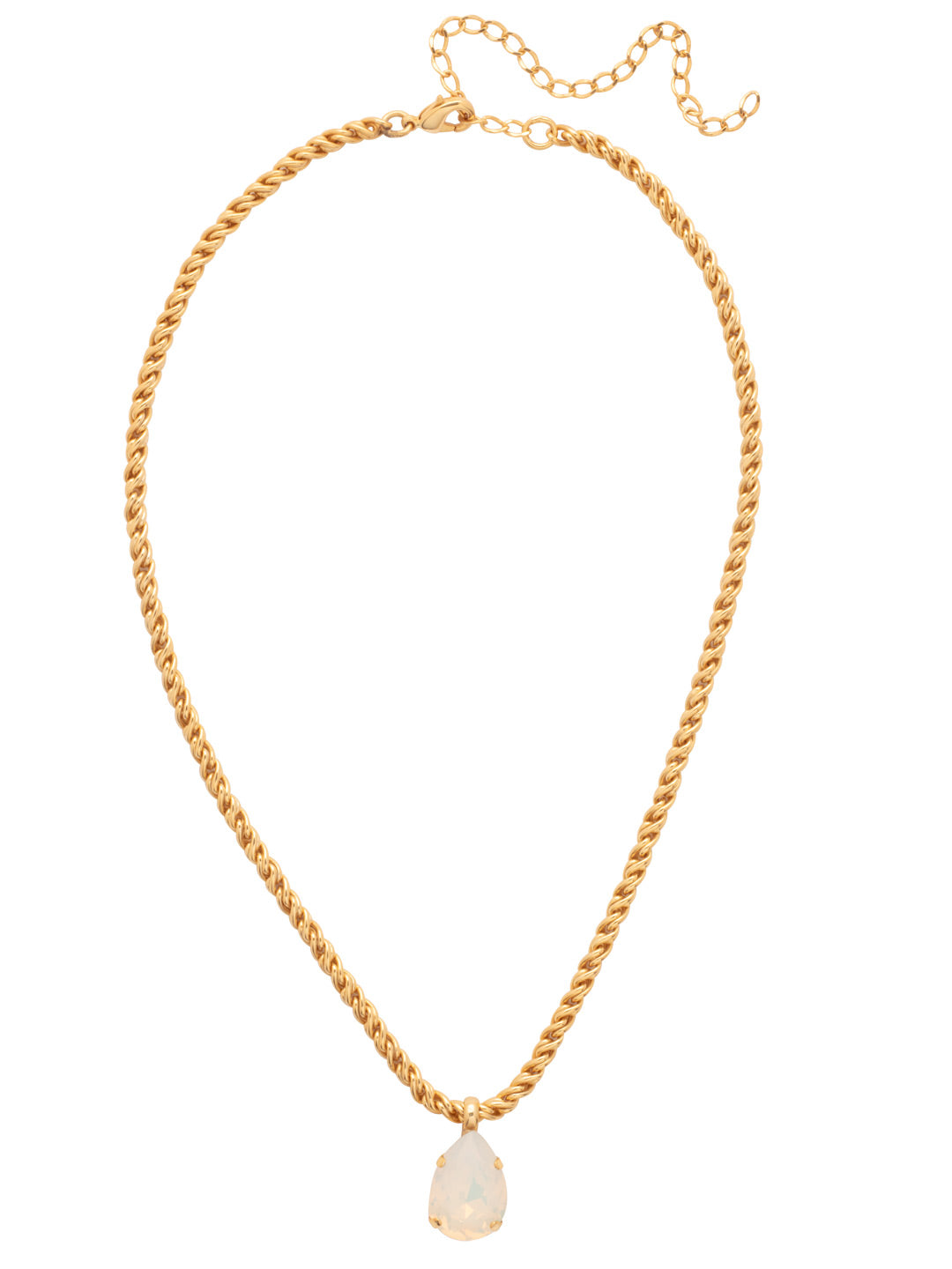 Eileen Pendant Necklace - NFF10BGICL - <p>The Eileen Pendant Necklace features a single pear cut candy gem on an adjustable rope chain, secured by a lobster claw clasp. From Sorrelli's Icicle collection in our Bright Gold-tone finish.</p>