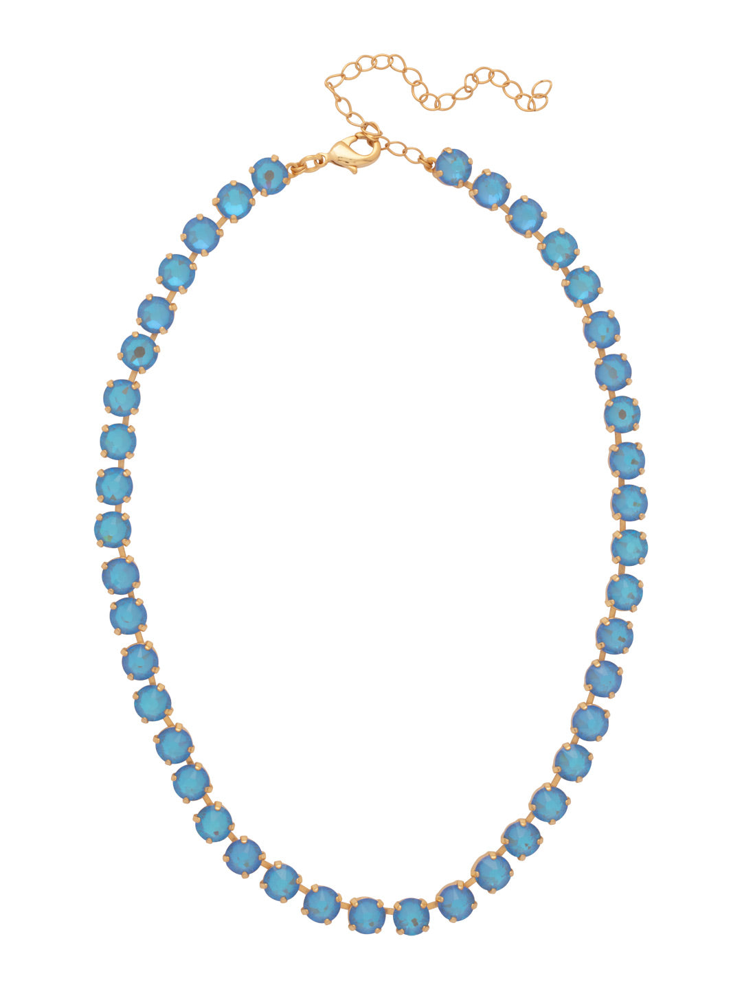 Matilda Tennis Necklace - NFJ4BGOCD - <p>The Matilda Tennis Necklace features a repeating line of round cut crystals on an adjustable chain, secured with a lobster claw clasp. From Sorrelli's Ocean Delite collection in our Bright Gold-tone finish.</p>