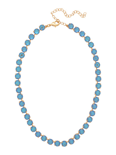 Matilda Tennis Necklace - NFJ4BGOCD - <p>The Matilda Tennis Necklace features a repeating line of round cut crystals on an adjustable chain, secured with a lobster claw clasp. From Sorrelli's Ocean Delite collection in our Bright Gold-tone finish.</p>