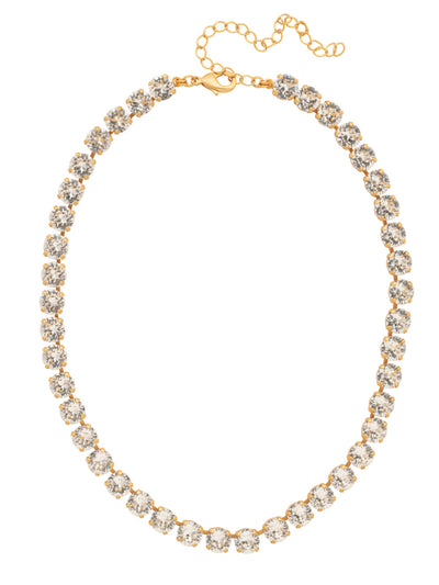 Matilda Tennis Necklace - NFJ4MGCRY - <p>The Matilda Tennis Necklace features a repeating line of round cut crystals on an adjustable chain, secured with a lobster claw clasp. From Sorrelli's Crystal collection in our Matte Gold-tone finish.</p>