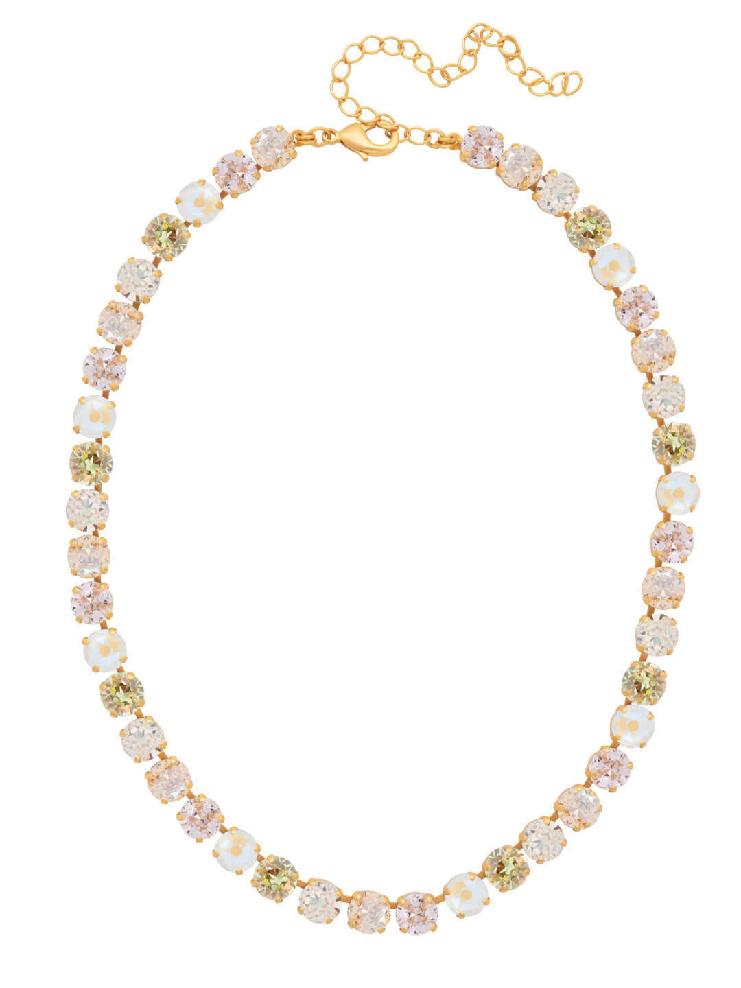 Matilda Tennis Necklace - NFJ4MGGGO - <p>The Matilda Tennis Necklace features a repeating line of round cut crystals on an adjustable chain, secured with a lobster claw clasp. From Sorrelli's Golden Goddess collection in our Matte Gold-tone finish.</p>