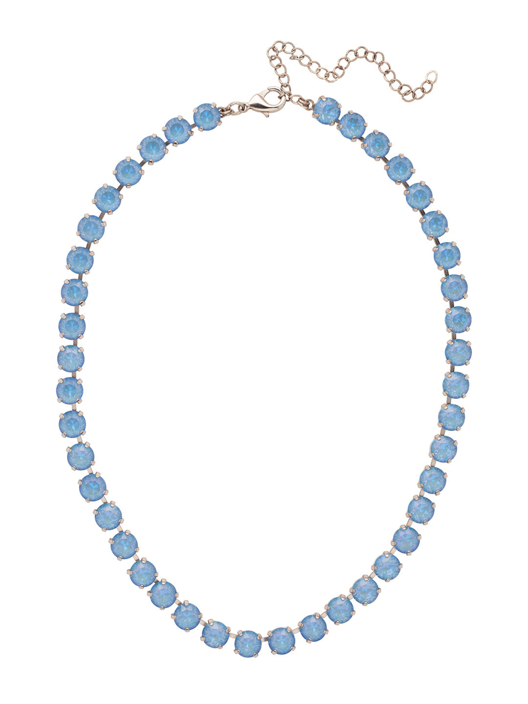 Matilda Tennis Necklace - NFJ4PDOCD - <p>The Matilda Tennis Necklace features a repeating line of round cut crystals on an adjustable chain, secured with a lobster claw clasp. From Sorrelli's Ocean Delite collection in our Palladium finish.</p>