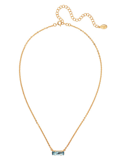 Bindi Pendant Necklace - NFL13BGCON - <p>The Bindi Pendant Necklace features a single delicate baguette crystal bar on an adjustable chain, secured with a lobster claw clasp. From Sorrelli's Confetti  collection in our Bright Gold-tone finish.</p>