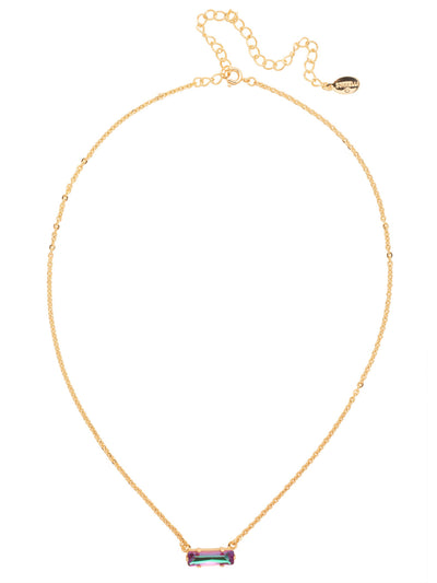 Bindi Pendant Necklace - NFL13BGHEL - <p>The Bindi Pendant Necklace features a single delicate baguette crystal bar on an adjustable chain, secured with a lobster claw clasp. From Sorrelli's Heliotrope collection in our Bright Gold-tone finish.</p>