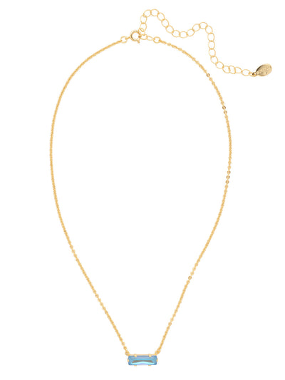 Bindi Pendant Necklace - NFL13BGOCD - <p>The Bindi Pendant Necklace features a single delicate baguette crystal bar on an adjustable chain, secured with a lobster claw clasp. From Sorrelli's Ocean Delite collection in our Bright Gold-tone finish.</p>