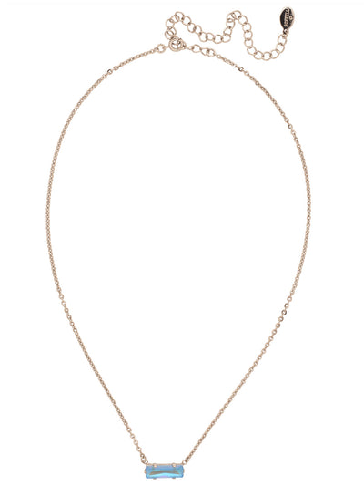 Bindi Pendant Necklace - NFL13PDOCD - <p>The Bindi Pendant Necklace features a single delicate baguette crystal bar on an adjustable chain, secured with a lobster claw clasp. From Sorrelli's Ocean Delite collection in our Palladium finish.</p>