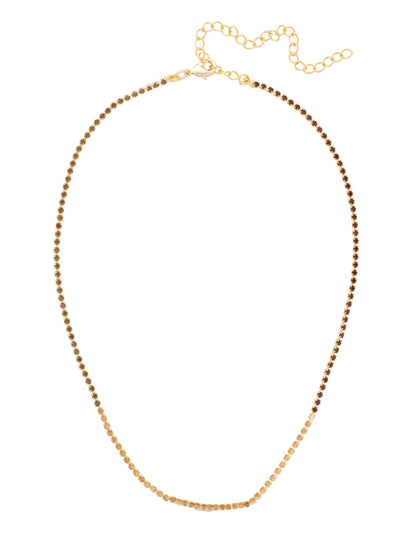 Mini Marnie Tennis Necklace - NFL2BGMS - <p>The Mini Marnie Tennie Necklace features a dainty rhinestone chain, adjustable and secured with a lobster claw clasp. From Sorrelli's Maple Syrup collection in our Bright Gold-tone finish.</p>