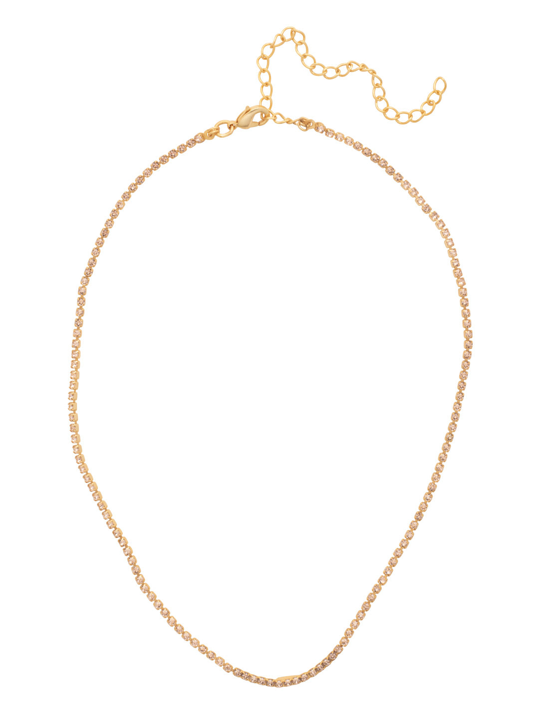 Mini Marnie Tennis Necklace - NFL2MGGGO - <p>The Mini Marnie Tennie Necklace features a dainty rhinestone chain, adjustable and secured with a lobster claw clasp. From Sorrelli's Golden Goddess collection in our Matte Gold-tone finish.</p>