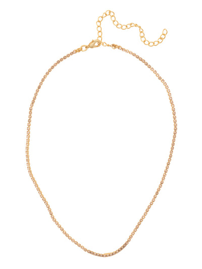 Mini Marnie Tennis Necklace - NFL2MGGGO - <p>The Mini Marnie Tennie Necklace features a dainty rhinestone chain, adjustable and secured with a lobster claw clasp. From Sorrelli's Golden Goddess collection in our Matte Gold-tone finish.</p>