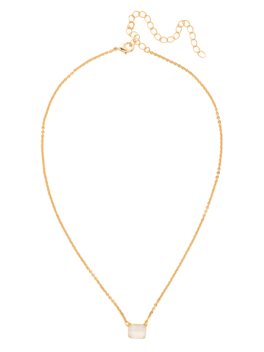 Octavia Single Pendant Necklace - NFM30BGICL - <p>The Octavia Single Pendant Necklace features a single horizontal emerald-cut crystal on an adjustable chain, secured with a lobster claw clasp. From Sorrelli's Icicle collection in our Bright Gold-tone finish.</p>