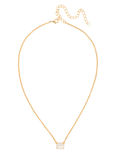 Octavia Single Pendant Necklace - NFM30BGICL - <p>The Octavia Single Pendant Necklace features a single horizontal emerald-cut crystal on an adjustable chain, secured with a lobster claw clasp. From Sorrelli's Icicle collection in our Bright Gold-tone finish.</p>