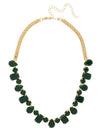 Emerald Pear Tennis Necklace