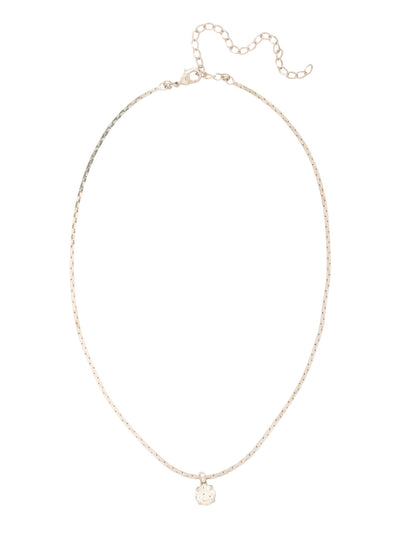 Sweet Pea Pendant Necklace - NFP16PDCRY - <p>The Sweet Pea Pendant Necklace features a single round cut crystal dangling from an adjustable diamond cobra chain, secured with a lobster claw clasp. From Sorrelli's Crystal collection in our Palladium finish.</p>