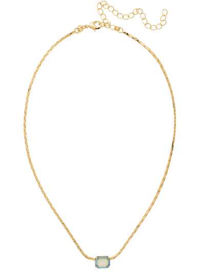 Ellisa Pendant Necklace - NFP2BGCON - <p>The Ellisa Pendant Necklace features a single emerald-cut crystal on an adjustable diamond cobra chain, secured with a lobster claw clasp. From Sorrelli's Confetti  collection in our Bright Gold-tone finish.</p>