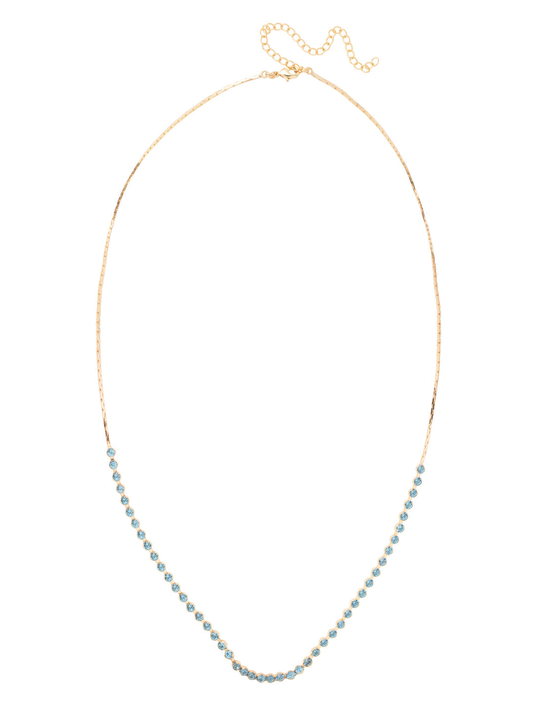 Marnie Long Necklace - NFP6BGCON - <p>The Marnie Long Necklace features a half rhinestone half diamond cobra chain, adjustable and secured with a lobster claw clasp. From Sorrelli's Confetti  collection in our Bright Gold-tone finish.</p>