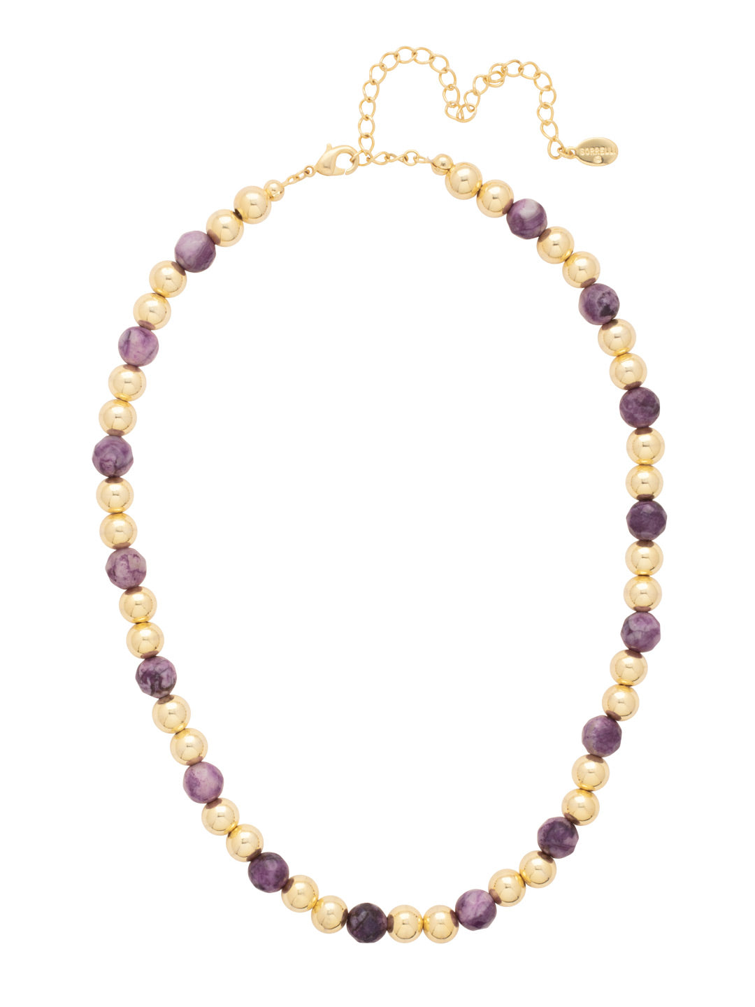 Maeve Tennis Necklace - NFS40BGBRC - <p>Add a touch of elegance to your look with the Maeve Tennis Necklace, showcasing an exquisite blend of metal beads and semi-precious beads. This adjustable necklace is secured with a lobster claw clasp, ensuring both comfort and style for any occasion From Sorrelli's Berry Crush collection in our Bright Gold-tone finish.</p>