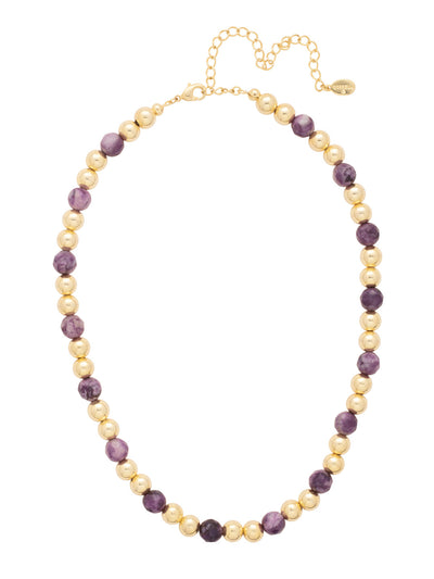 Maeve Tennis Necklace - NFS40BGBRC - <p>Add a touch of elegance to your look with the Maeve Tennis Necklace, showcasing an exquisite blend of metal beads and semi-precious beads. This adjustable necklace is secured with a lobster claw clasp, ensuring both comfort and style for any occasion From Sorrelli's Berry Crush collection in our Bright Gold-tone finish.</p>