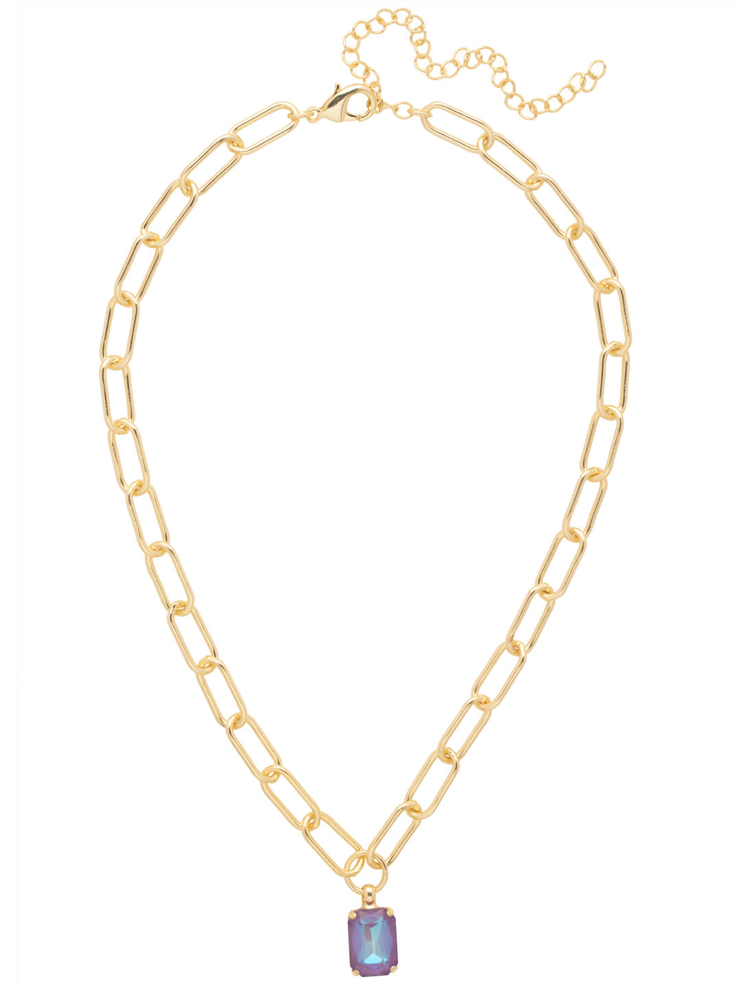 Nia Pendant Necklace - NFS7BGBRC - <p>The Nia Pendant Necklace features an octagon cut pendant on an adjustable large chunky paperclip chain, secured with a lobster claw clasp. From Sorrelli's Berry Crush collection in our Bright Gold-tone finish.</p>