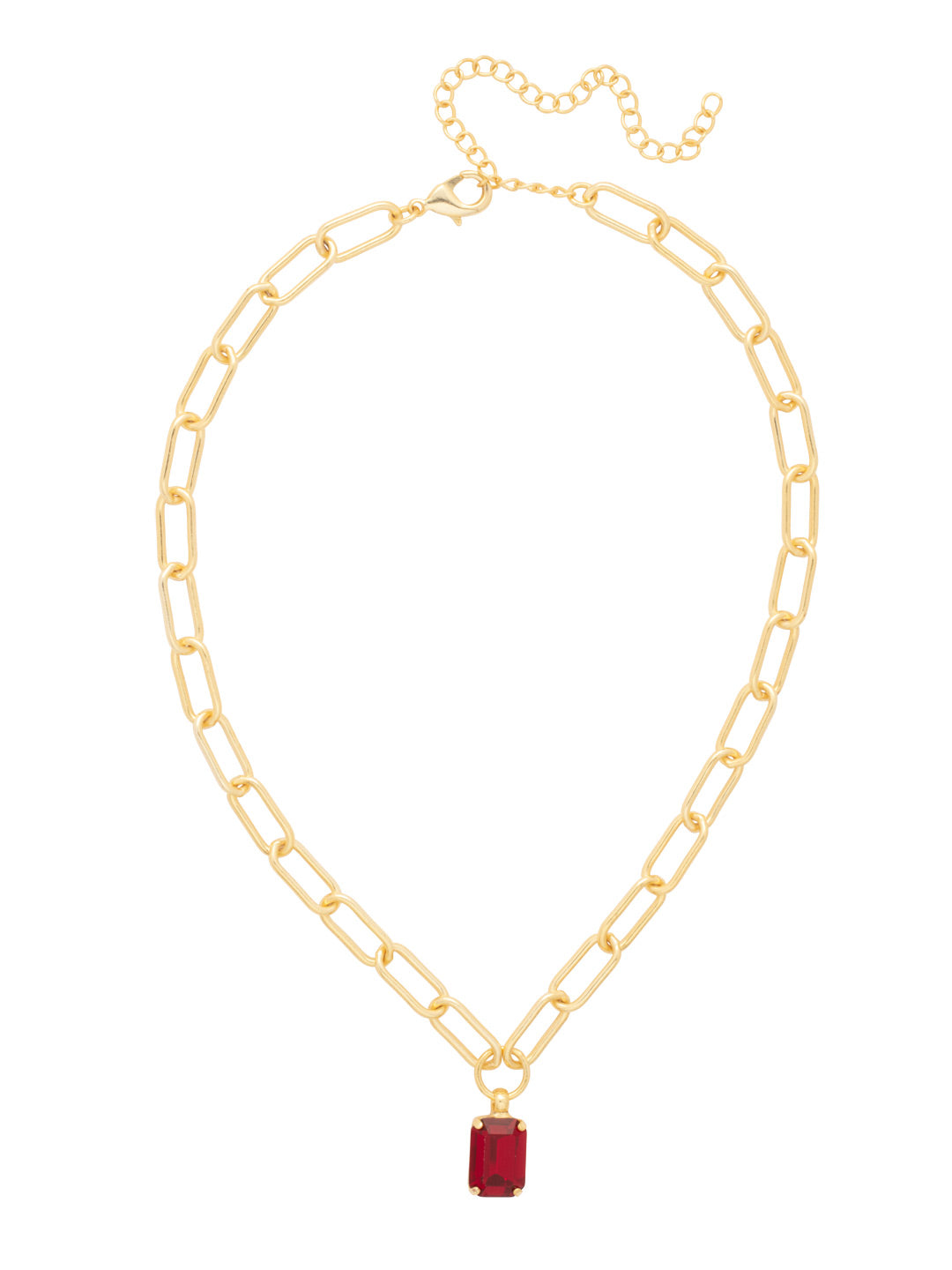 Nia Pendant Necklace - NFS7BGMS - <p>The Nia Pendant Necklace features an octagon cut pendant on an adjustable large chunky paperclip chain, secured with a lobster claw clasp. From Sorrelli's Maple Syrup collection in our Bright Gold-tone finish.</p>