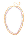 Triple Beaded Layered Necklace