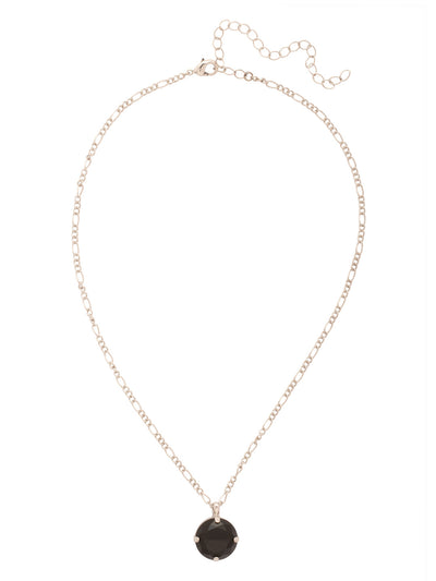 Kelly Pendant Necklace - NFT44PDEM - <p>The Kelly Pendant Necklace features a single bold round-cut crystal dangling on a simple chain, adjsutable and secured with a lobster claw clasp. From Sorrelli's Evening Moon collection in our Palladium finish.</p>