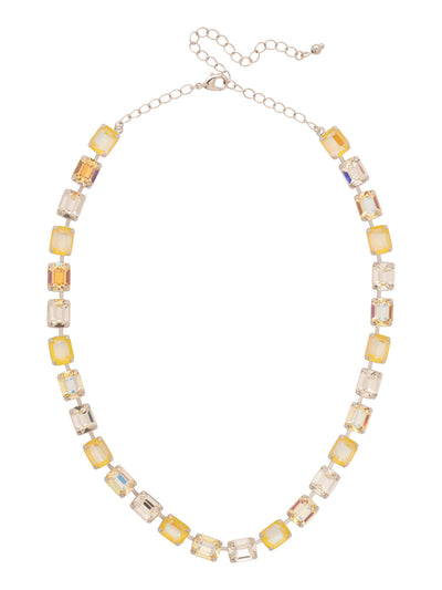 Octavia Repeating Tennis Necklace - NFY7PDLZ - <p>The Octavia Repeating Tennis Necklace features a full line of mini emerald-cut crystals with a 4 inch adjustable extension chain, secured with a lobster claw clasp. (16-20 inches) From Sorrelli's Lemon Zest collection in our Palladium finish.</p>