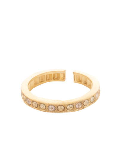 Jenna Band Ring - RBB1MGGGO - <p>The Jenna Band Ring features a full line of crystals on an adjustable band. From Sorrelli's Golden Goddess collection in our Matte Gold-tone finish.</p>