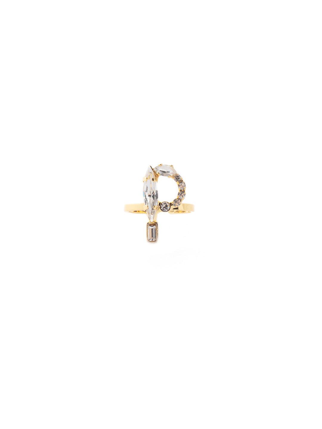 P Initial Statement Ring - REH55BGCRY