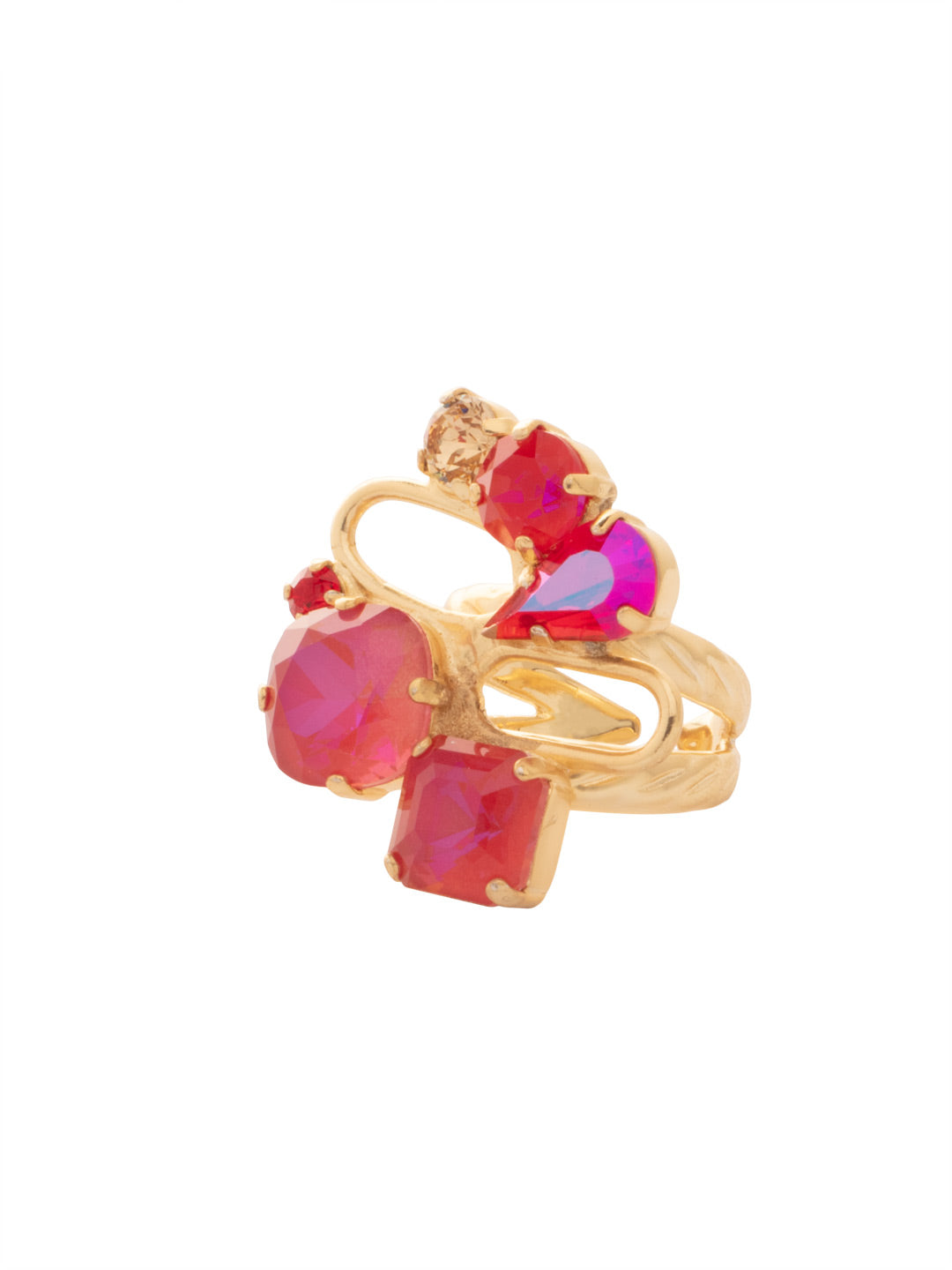 Kelly Cocktail Ring - RFT1BGRCP - <p>Ring size: 7 (US) From Sorrelli's Red Carpet collection in our Bright Gold-tone finish.</p>