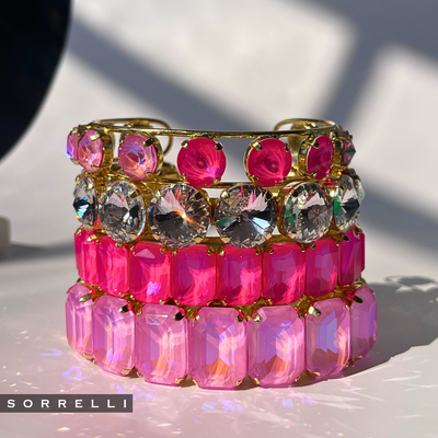 Open Crystal Cuff Bracelet - BFN17BGBFL