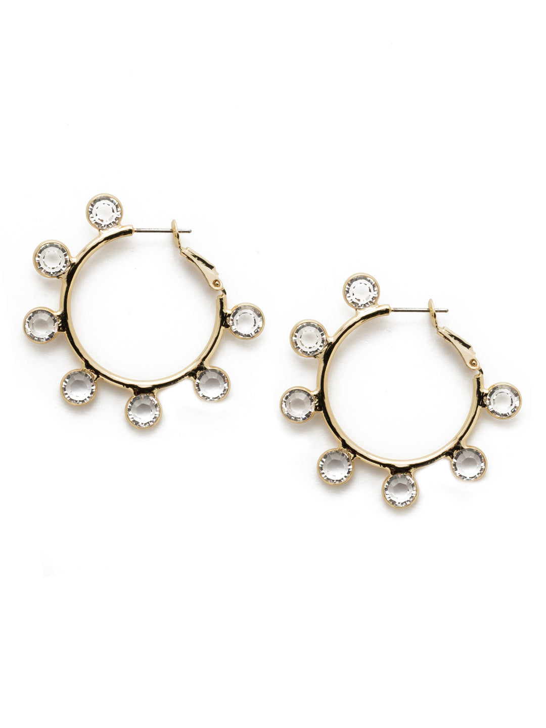 Big crystal clearance hoop earrings