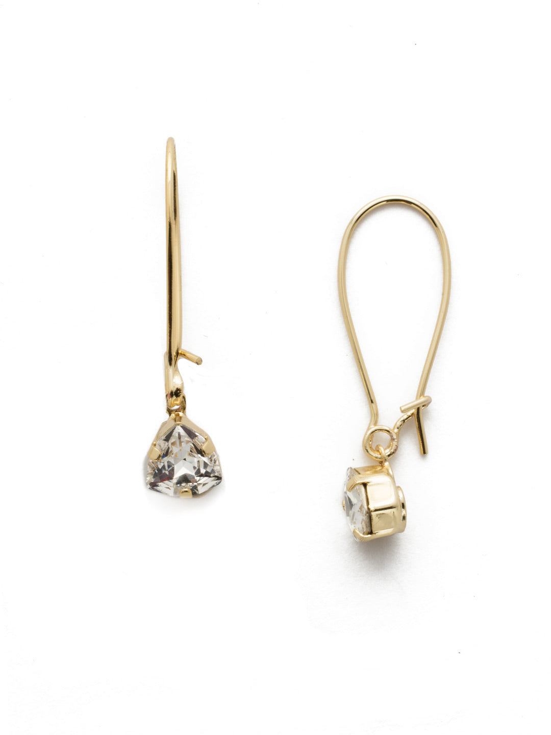 Regalia Crystal Dangle Earrings - 4EEK5BGCRY - <p>Opt for a classic look with the Regalia Dangle Earrings. A French wire lays base to a single, sparkling crystal. From Sorrelli's Crystal collection in our Bright Gold-tone finish.</p>