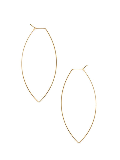 Francesca Hoop Earrings - 4EEV2BGMTL - <p>The Francesca Hoop Earrings take trendy to the next level; longer delicate elongated wires clasp behind each lobe. From Sorrelli's Bare Metallic collection in our Bright Gold-tone finish.</p>