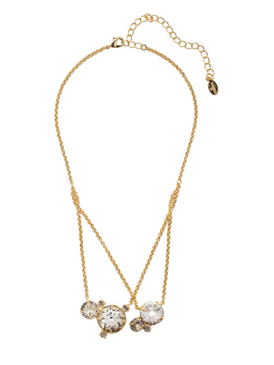 Nadine Layered Tennis Necklace - 4NEZ18BGCRY - <p>The Nadine Layered Tennis Necklace elevates the trendy layered look. Two chains of round crystals form into one necklace, secured at the back with a lobster claw clasp. From Sorrelli's Crystal collection in our Bright Gold-tone finish.</p>