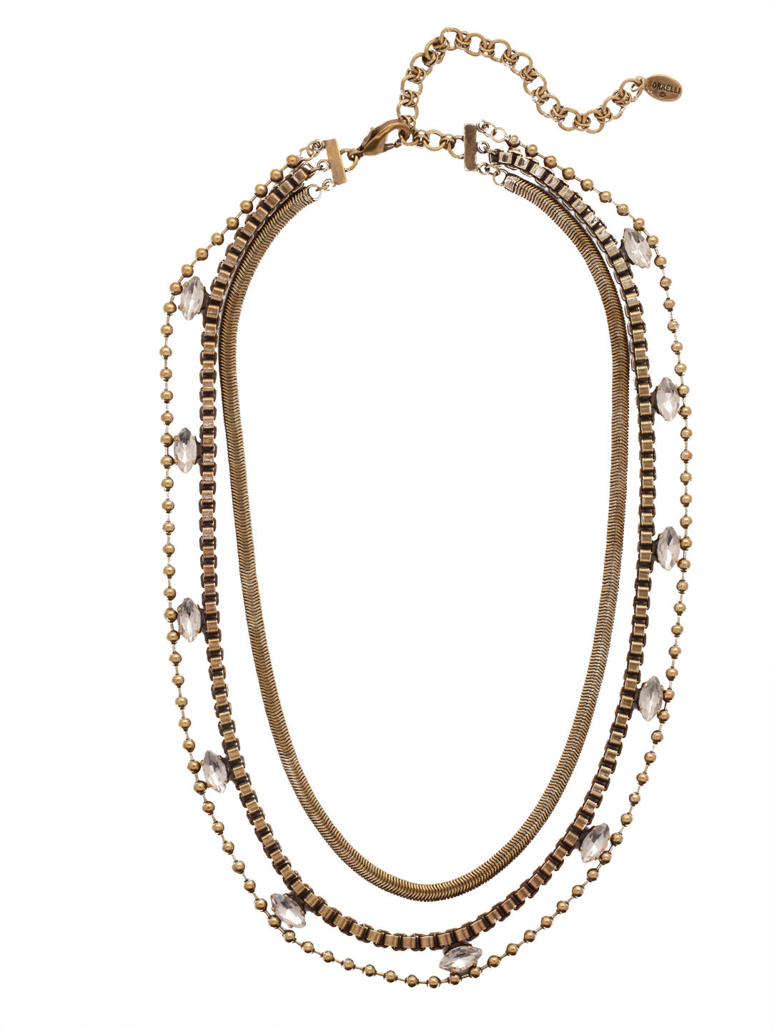 Cleo Layered Tennis Necklace - 4NEZ30AGCRY - Sorrelli