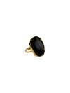 Large Black Agate Cocktail Ring