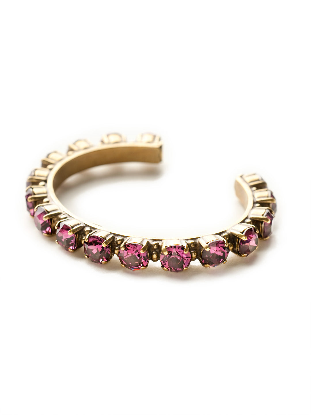 Riveting Romance Cuff Bracelet - BCL23AGAM - <p>Truly antique-inspired, this piece can be mixed and matched in so many ways. Wear it with a vintage inspired outfit, or add a twist to a modern trend. This piece will match with everything! From Sorrelli's Amethyst collection in our Antique Gold-tone finish.</p>