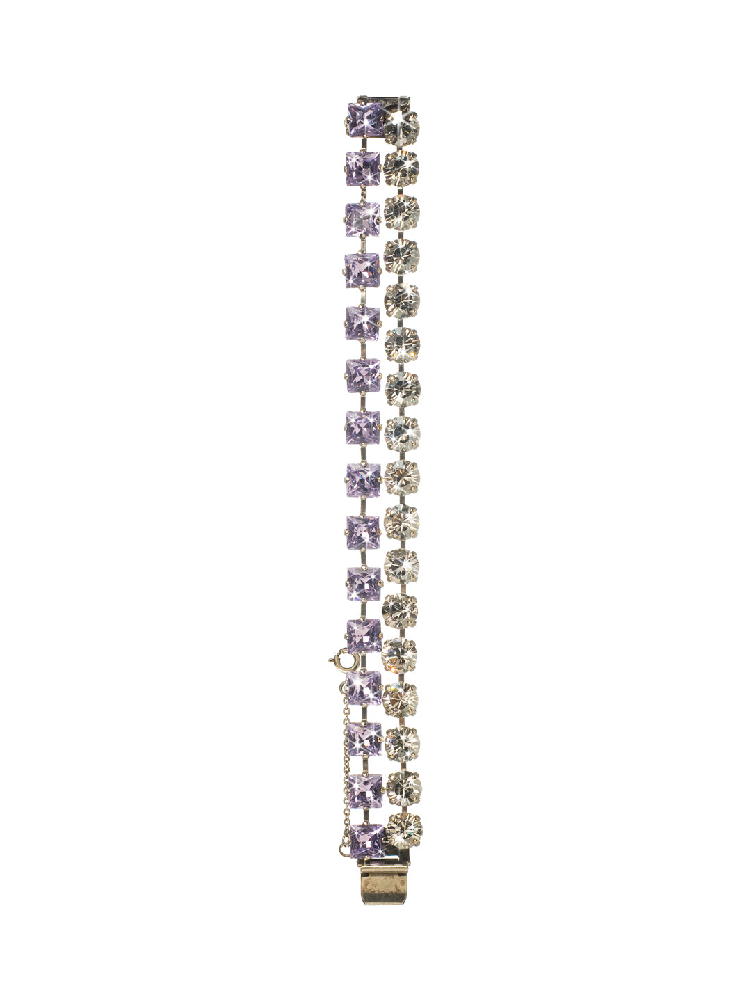 Match Made in Heaven Tennis Bracelet - BCQ21ASDX - <p>A classic strand of square stones attached to a lovely line of round gems creates an in-sync duo of sparkle. This gorgeous piece packs the perfect amount of shine into a simply cut bracelet for an all day, casual or an all night, daring look. From Sorrelli's Dixie collection in our Antique Silver-tone finish.</p>