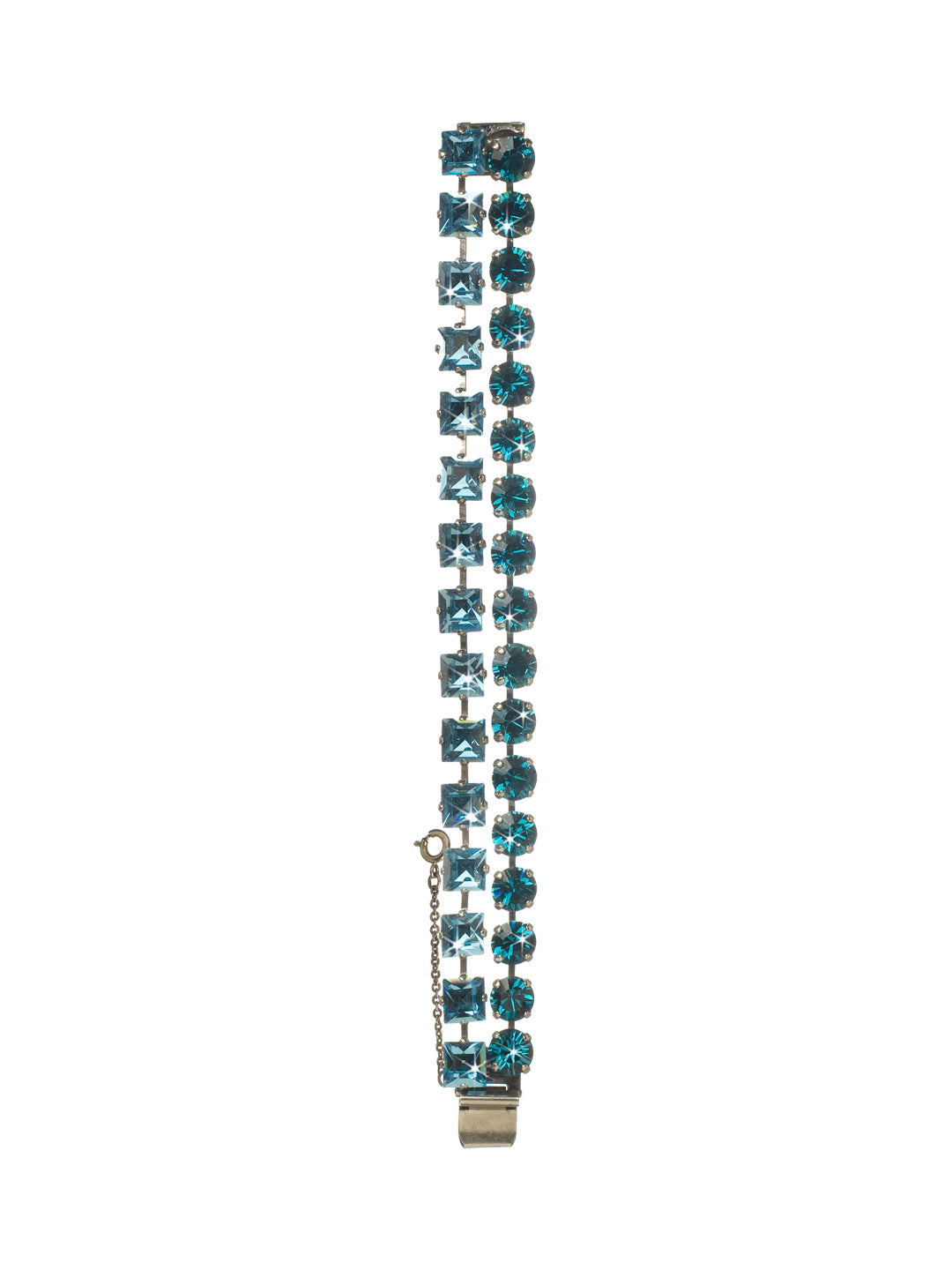 Match Made in Heaven Tennis Bracelet - BCQ21ASECO - <p>A classic strand of square stones attached to a lovely line of round gems creates an in-sync duo of sparkle. This gorgeous piece packs the perfect amount of shine into a simply cut bracelet for an all day, casual or an all night, daring look. From Sorrelli's Emerald Coast collection in our Antique Silver-tone finish.</p>