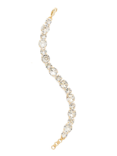 Round Cut Crystal Tennis Bracelet - BCR18BGCRY - <p>Classic and Chic! This bracelet may look simple, but it's the perfect piece to wear with anything and everything. From Sorrelli's Crystal collection in our Bright Gold-tone finish.</p>