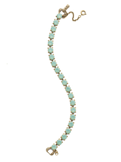 Repeating Round Tennis Bracelet - BCZ36AGPAC - <p>Understated elegance. Repeating round crystals create a delicate strand of sparkle suited for anyone's style. From Sorrelli's Pacific Opal collection in our Antique Gold-tone finish.</p>