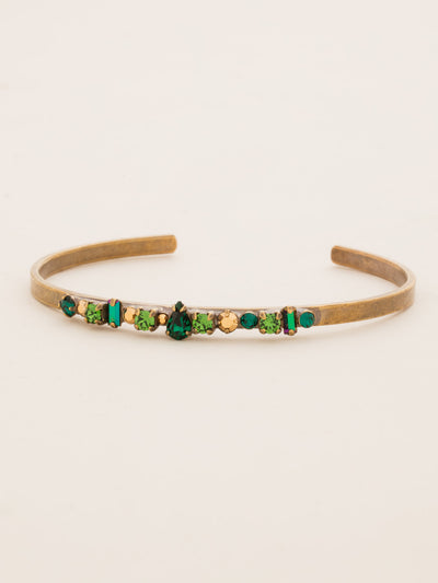 Delicate Multi-Cut Cuff Bracelet - BDB8AGWFN - A petite cuff packed with sparkle! Featuring a row of colorful, repeating crystals, this delicate cuff is perfect for any occasion.