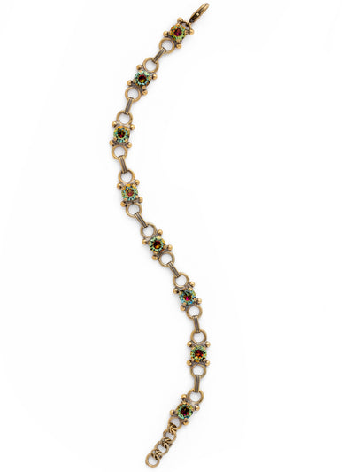 Mini Eyelet Line Bracelet Tennis Bracelet - BDH5AGCRP - <p>Our mini Eyelet Line Bracelet offers a classic design with edgy elements. Add this line bracelet to any look for just enough sparkle. From Sorrelli's Crystal Patina collection in our Antique Gold-tone finish.</p>