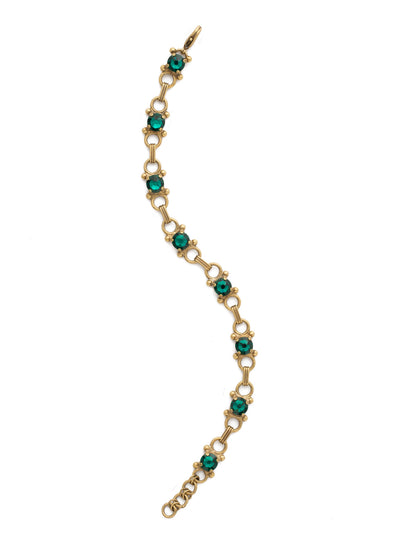 Mini Eyelet Line Bracelet Tennis Bracelet - BDH5AGEME - <p>Our mini Eyelet Line Bracelet offers a classic design with edgy elements. Add this line bracelet to any look for just enough sparkle. From Sorrelli's Emerald collection in our Antique Gold-tone finish.</p>