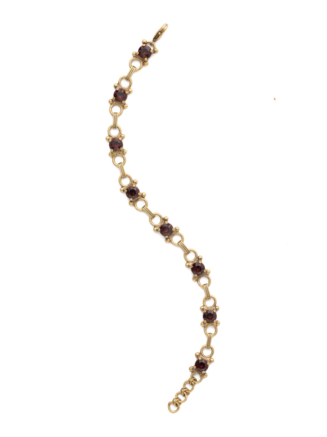 Mini Eyelet Line Bracelet Tennis Bracelet - BDH5AGM - <p>Our mini Eyelet Line Bracelet offers a classic design with edgy elements. Add this line bracelet to any look for just enough sparkle. From Sorrelli's Mahogany collection in our Antique Gold-tone finish.</p>