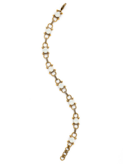 Mini Eyelet Line Bracelet Tennis Bracelet - BDH5AGPLU - <p>Our mini Eyelet Line Bracelet offers a classic design with edgy elements. Add this line bracelet to any look for just enough sparkle. From Sorrelli's Pearl Luster collection in our Antique Gold-tone finish.</p>