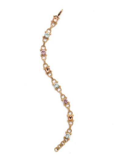 Mini Eyelet Line Bracelet Tennis Bracelet - BDH5AGRB - <p>Our mini Eyelet Line Bracelet offers a classic design with edgy elements. Add this line bracelet to any look for just enough sparkle. From Sorrelli's Rustic Bloom collection in our Antique Gold-tone finish.</p>