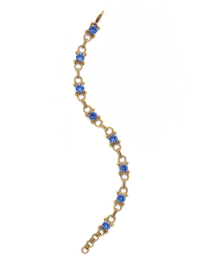 Mini Eyelet Line Bracelet Tennis Bracelet - BDH5AGSAP - <p>Our mini Eyelet Line Bracelet offers a classic design with edgy elements. Add this line bracelet to any look for just enough sparkle. From Sorrelli's Sapphire collection in our Antique Gold-tone finish.</p>