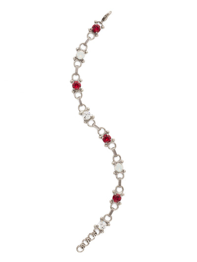 Mini Eyelet Line Bracelet Tennis Bracelet - BDH5ASCP - <p>Our mini Eyelet Line Bracelet offers a classic design with edgy elements. Add this line bracelet to any look for just enough sparkle. From Sorrelli's Crimson Pride collection in our Antique Silver-tone finish.</p>